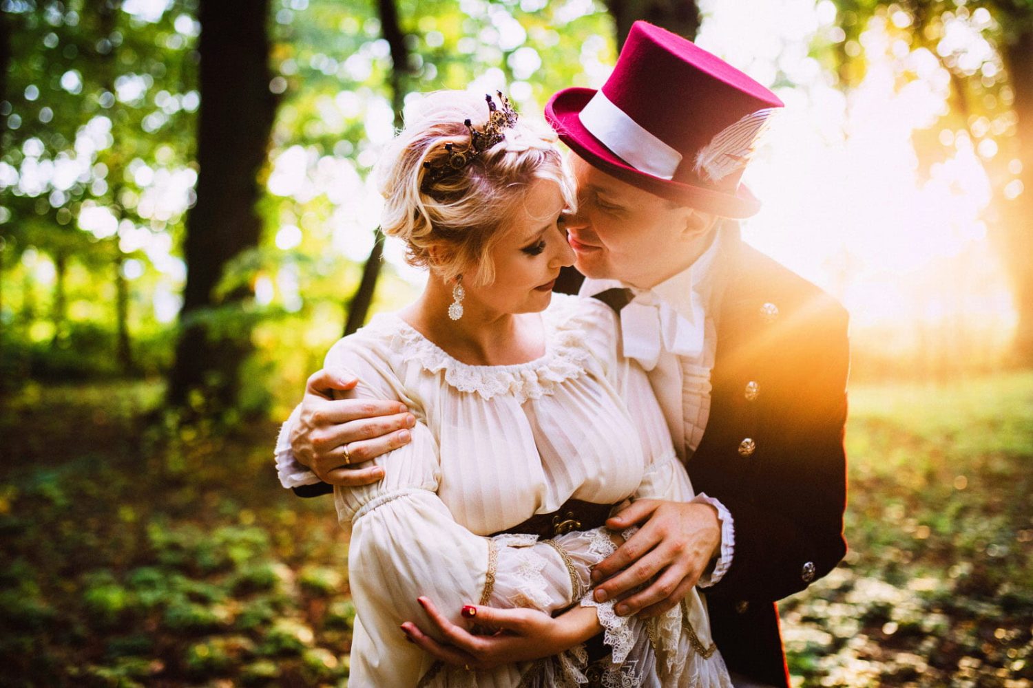 Nietypowe zdjęcia ślubne - wesele w stylu steampunk